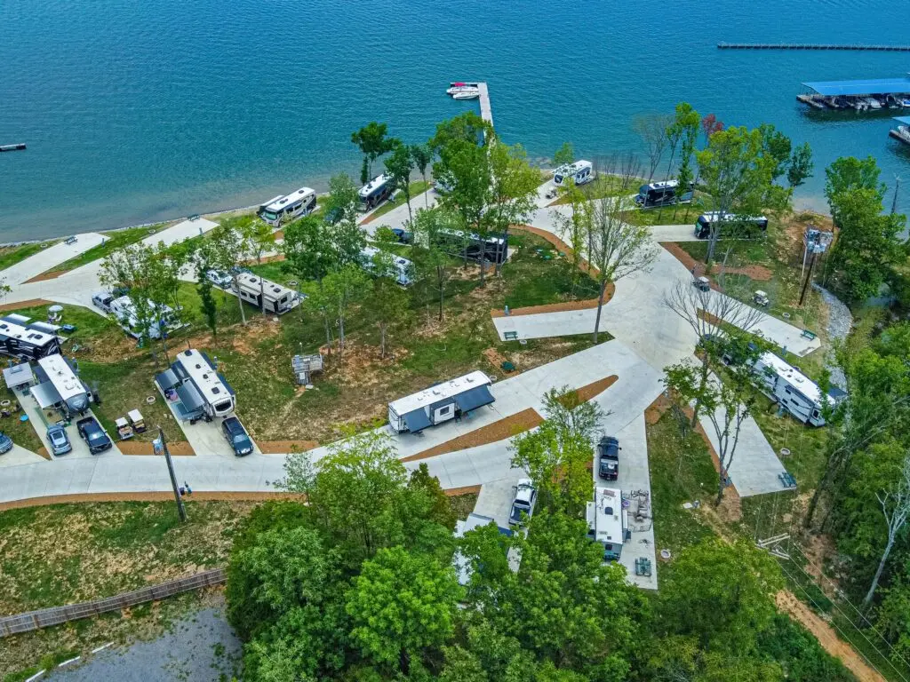 rv resort aerial view